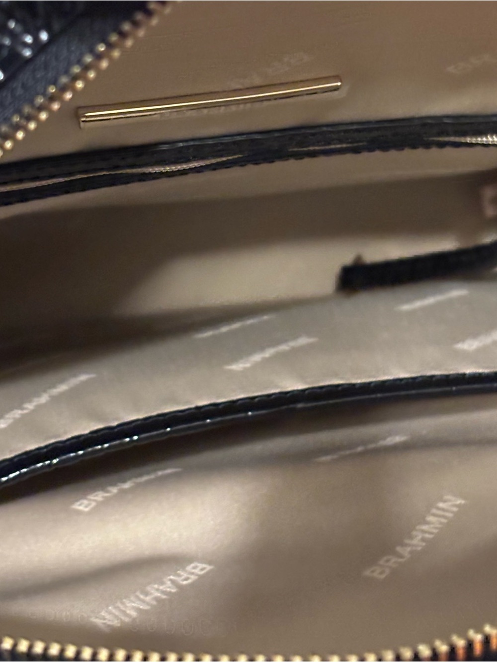 Brahmin Black Croc-Embossed Backpack - Picture 5 of 6